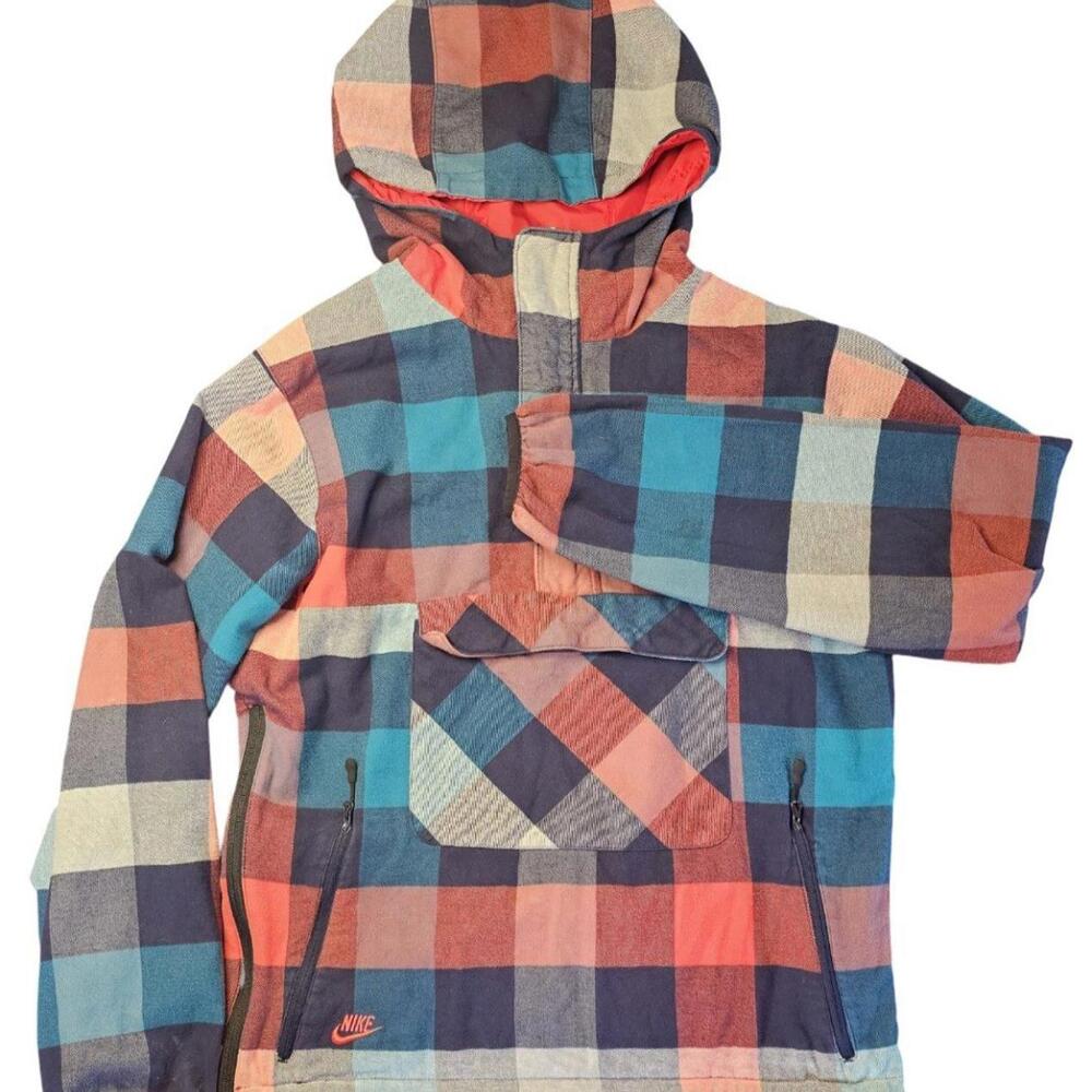 Nike 1972 Windjammer Reversable Flannel Size Small Vintage Inspired Pullover